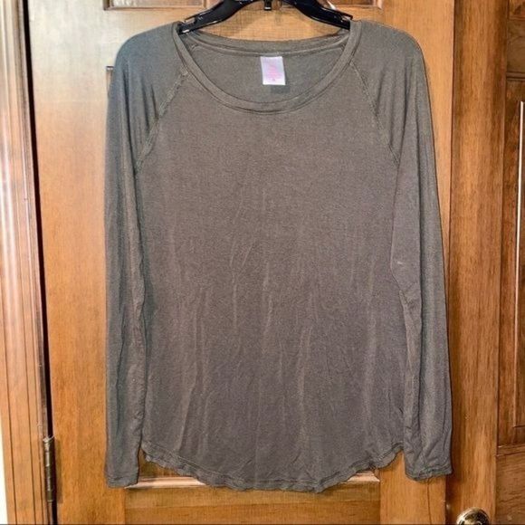 TWO No Boundaries top Size 11/13 Juniors SUPER Soft Long-Sleeve Brown & gold EUC - Picture 4 of 14
